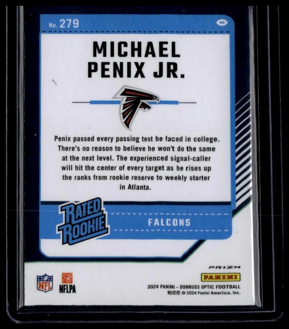 2024 Donruss Optic #279 Michael Penix Jr. Purple Shock