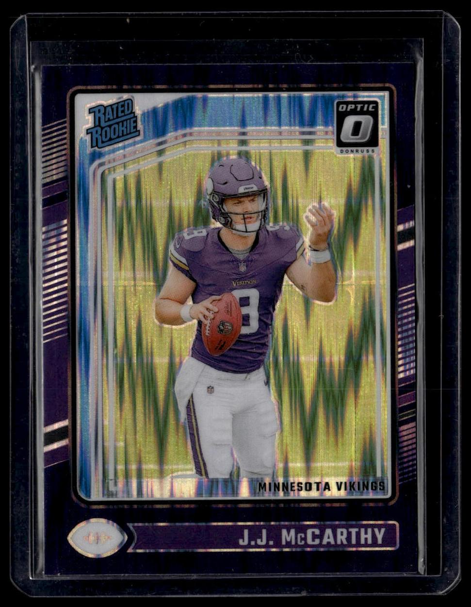 2024 Donruss Optic #235 J.J. McCarthy Purple Shock