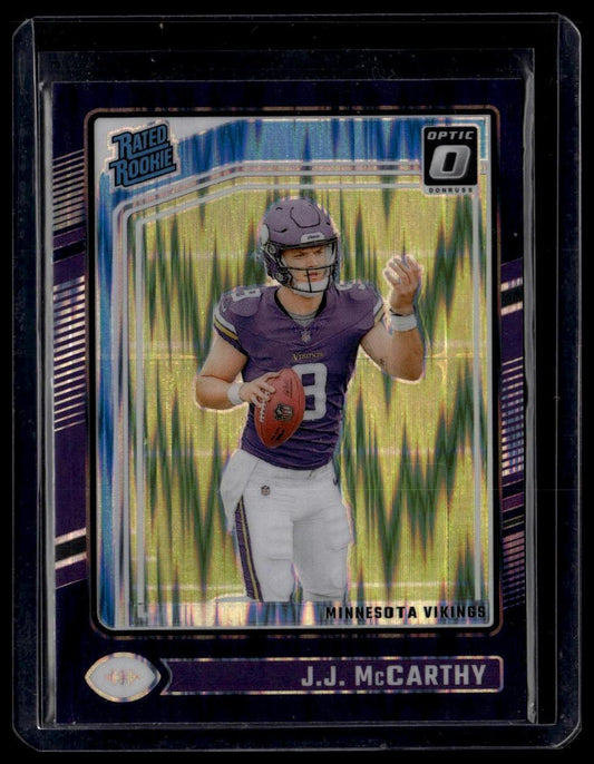 2024 Donruss Optic #235 J.J. McCarthy Purple Shock