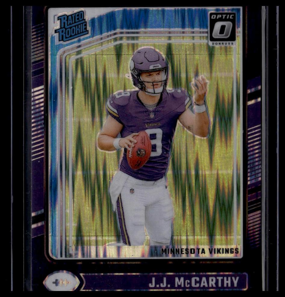 2024 Donruss Optic #235 J.J. McCarthy Purple Shock