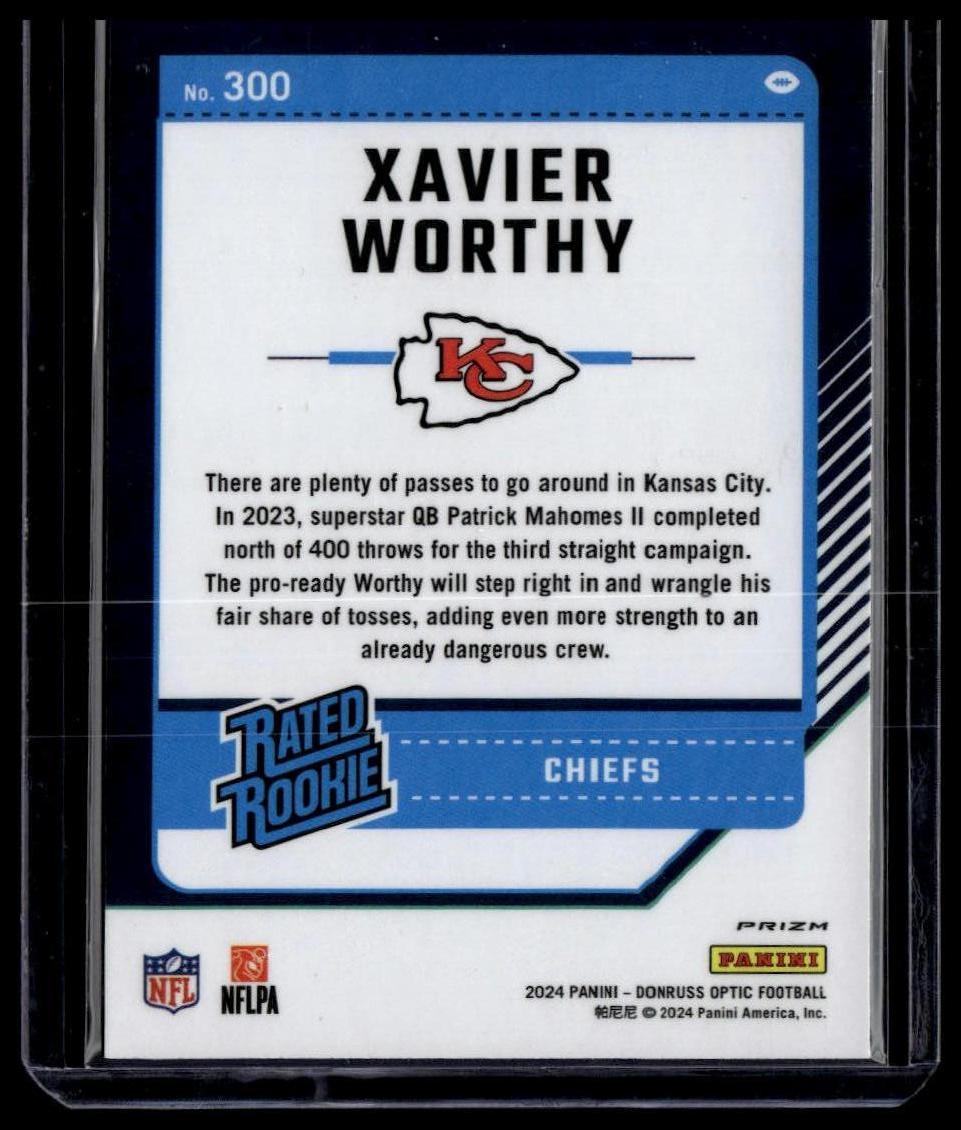 2024 Donruss Optic #300 Xavier Worthy Holo