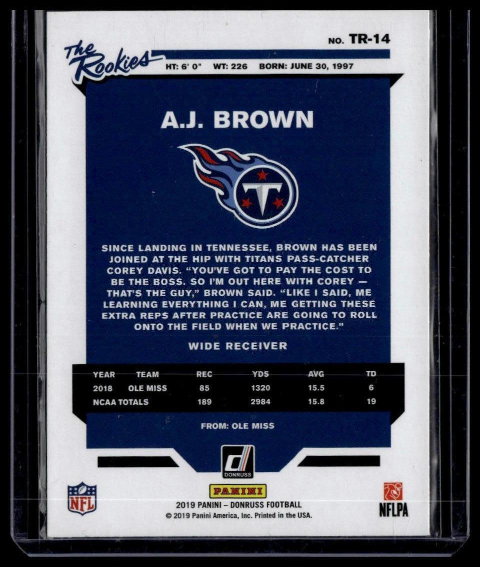 2019 Donruss #TR-14 A.J. Brown The Rookies