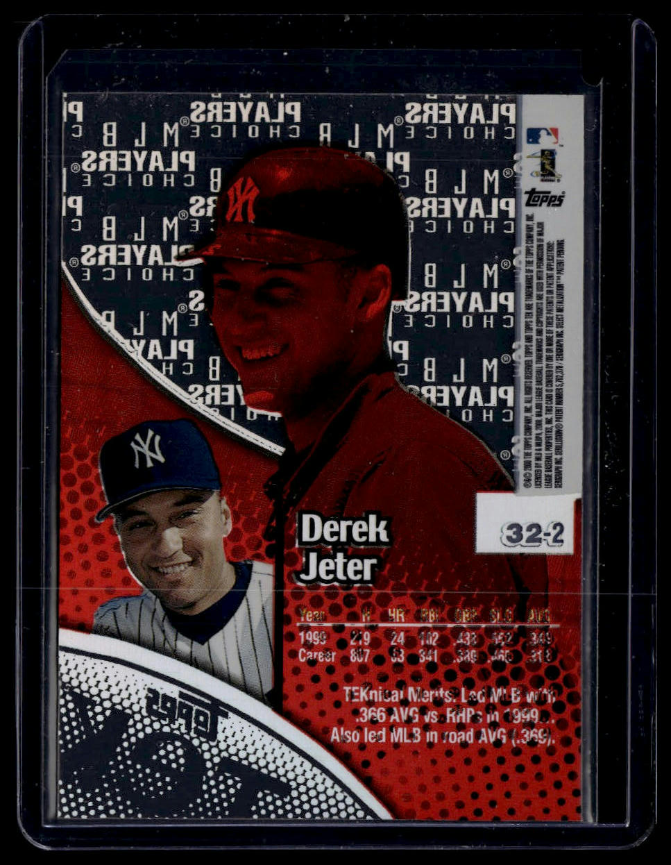 2000 Topps Tek #32-2 Derek Jeter Pattern 02