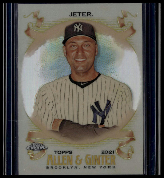 2021 Topps Allen & Ginter #133 Derek Jeter Silver Portrait