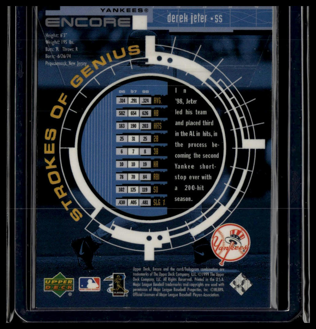 1999 Upper Deck Encore #173 Derek Jeter