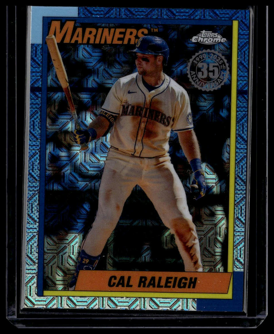 2025 Topps #T90C-138 Cal Raleigh 1990 Topps Baseball 35th Anniversary Chrome
