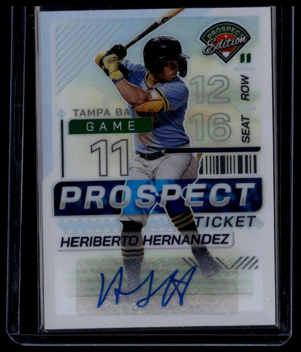 2024 Panini Prospect Edition #76 Heriberto Hernandez Silver Signatures Holo