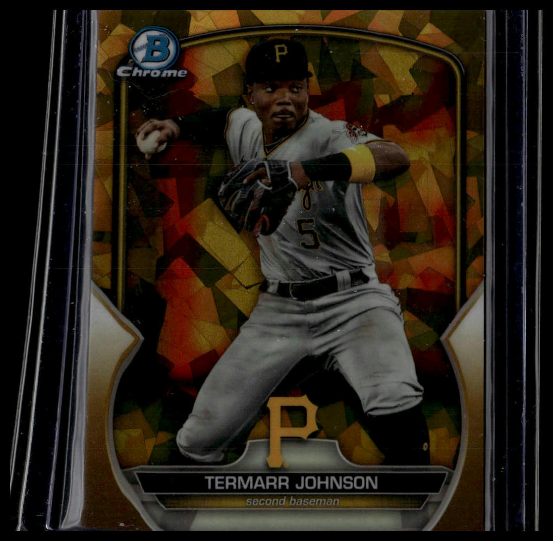 2023 Bowman Draft Sapphire Edition #BDC-65 Termarr Johnson Gold Refractor #/50