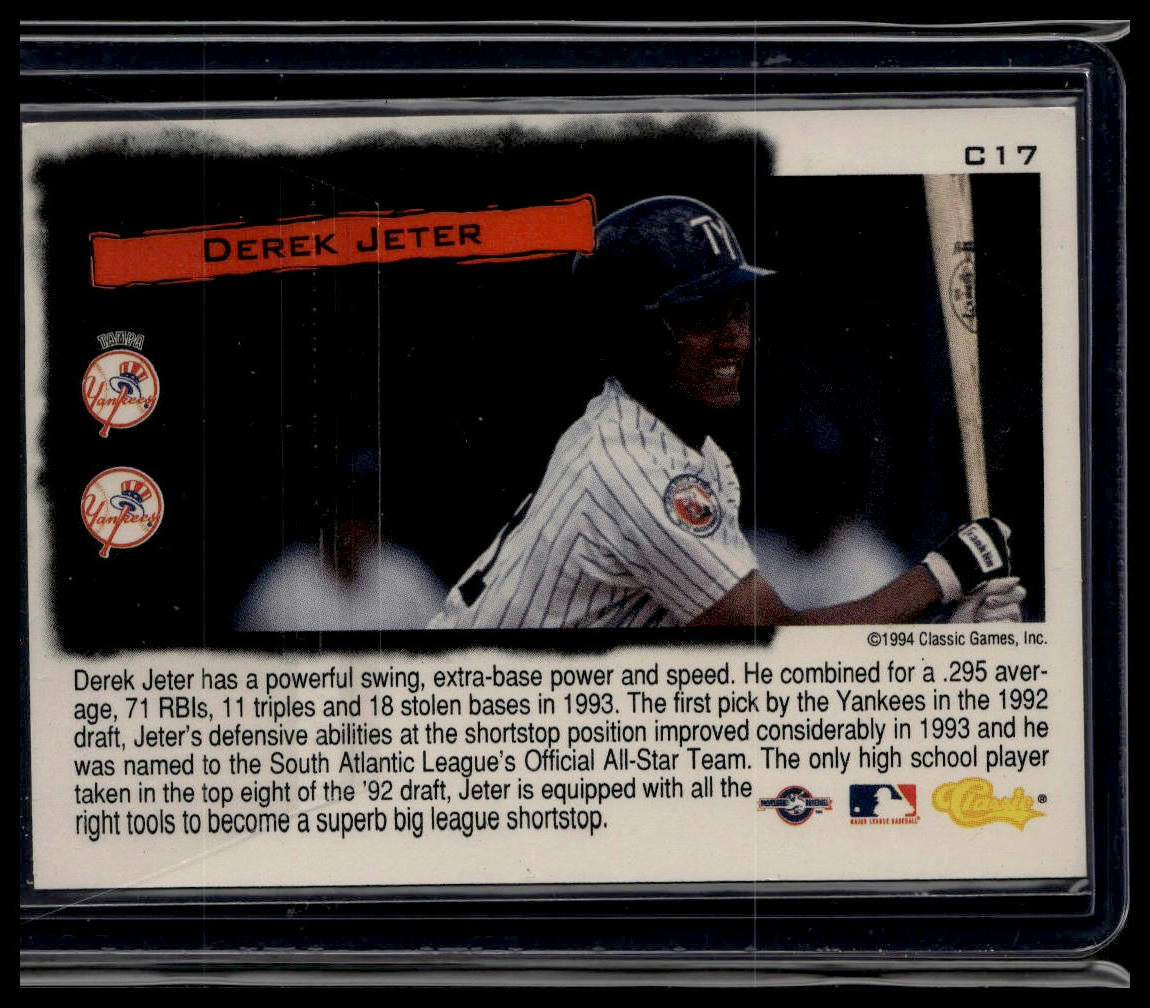 1994 Classic #C17 Derek Jeter Cream of the Crop
