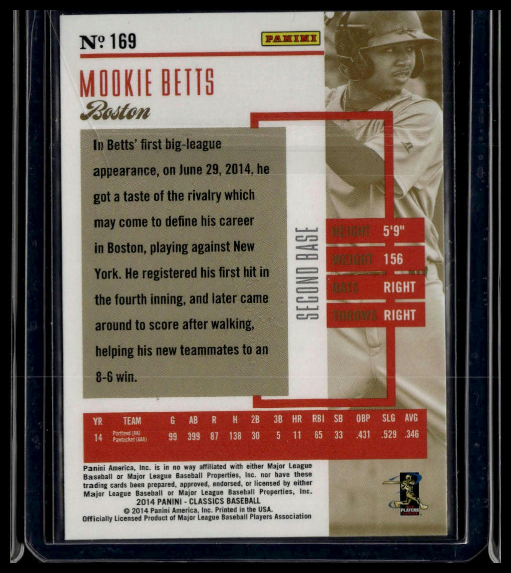 2014 Panini Classics #169 Mookie Betts