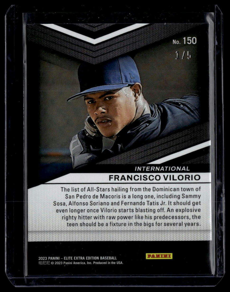2023 Panini Elite Extra Edition #150 Francisco Vilorio Red #/5