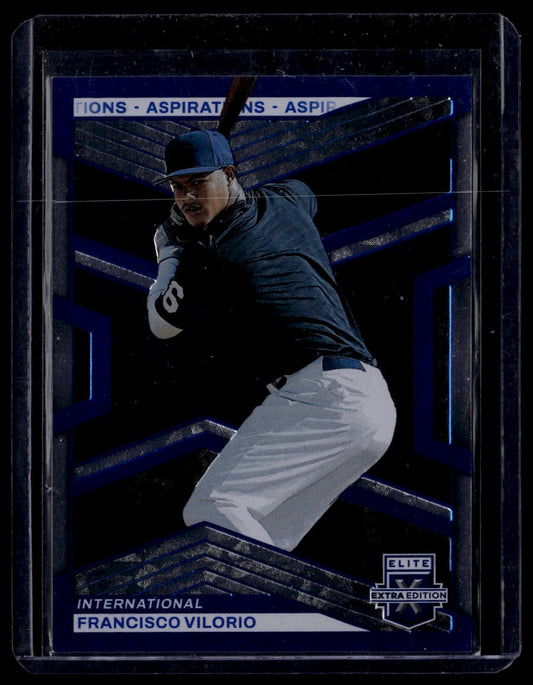 2023 Panini Elite Extra Edition #150 Francisco Vilorio Aspirations Blue #/349