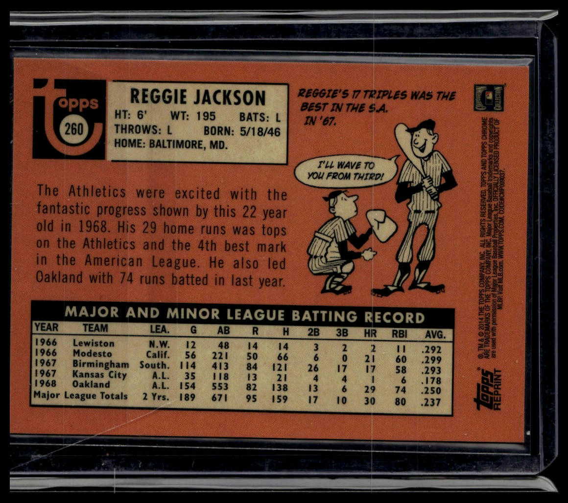 2014 Topps Chrome #260 Reggie Jackson All Time Rookie Reprints