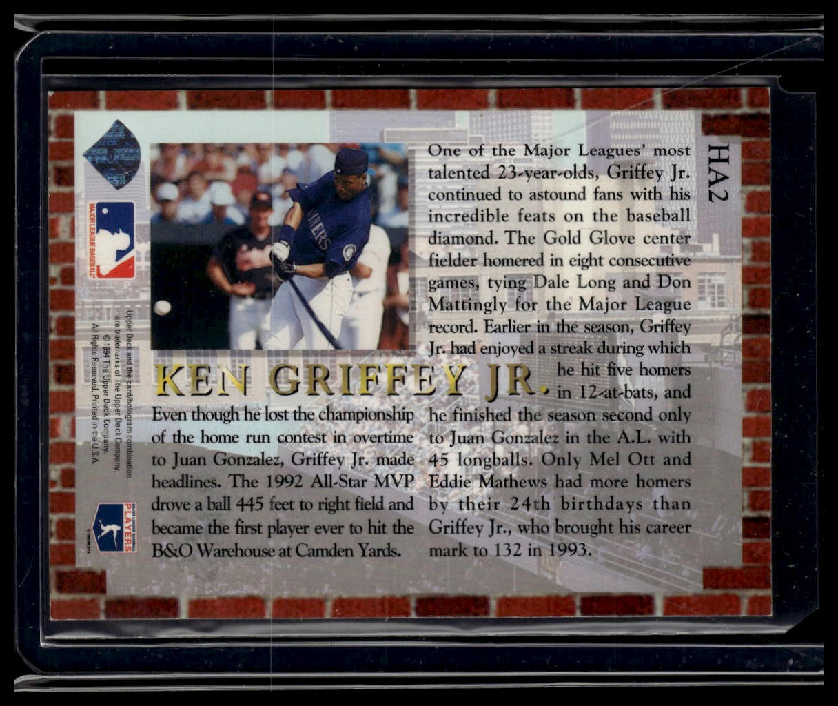 1994 Collector's Choice #HA2 Ken Griffey Jr. Home Run All-Stars