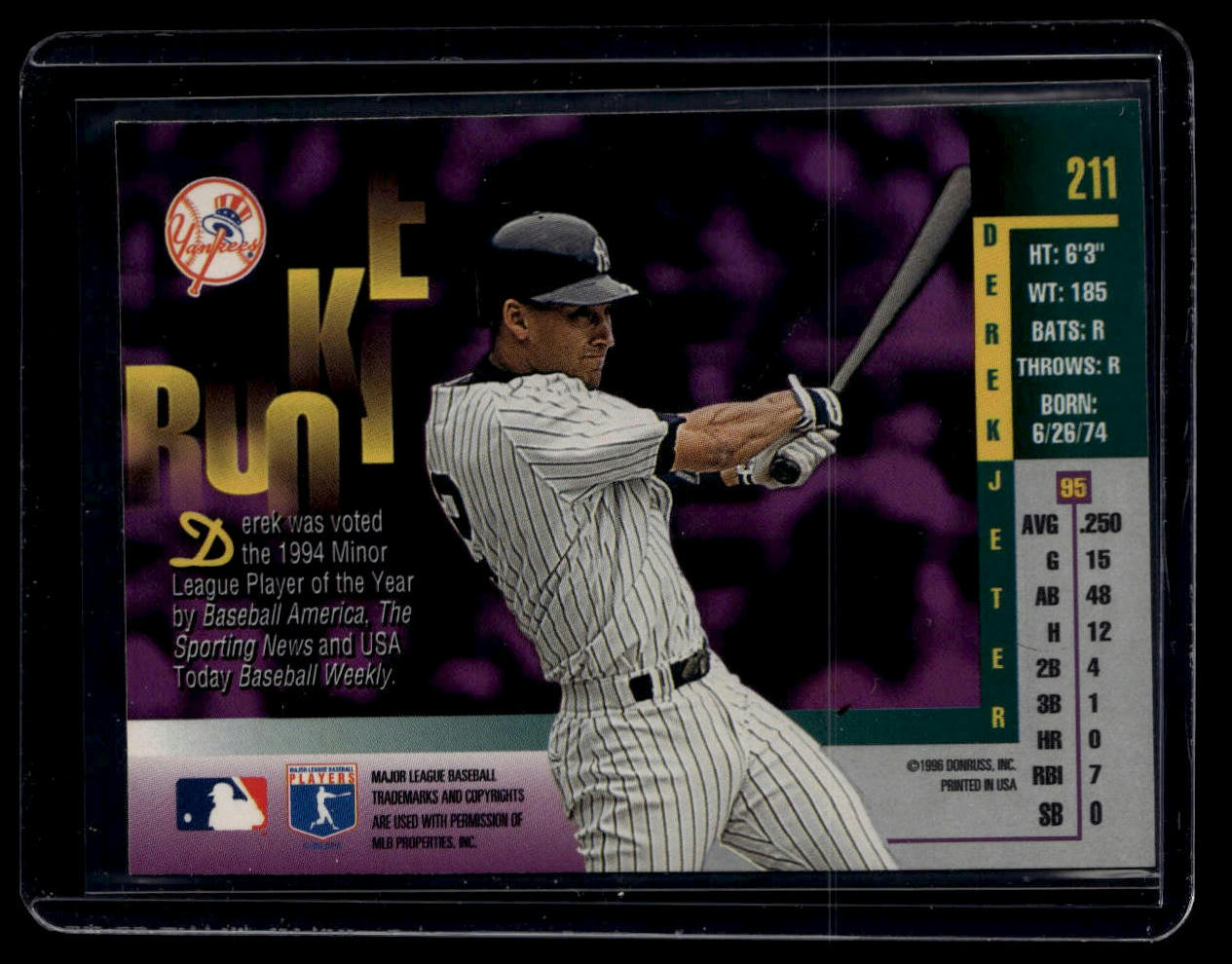 1996 Leaf #211 Derek Jeter