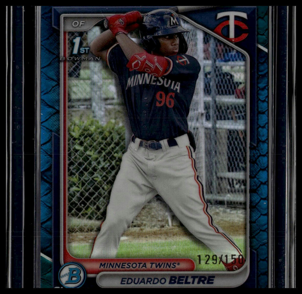 2024 Bowman Chrome #BCP-170 Eduardo Beltre Reptilian Blue Refractors /150