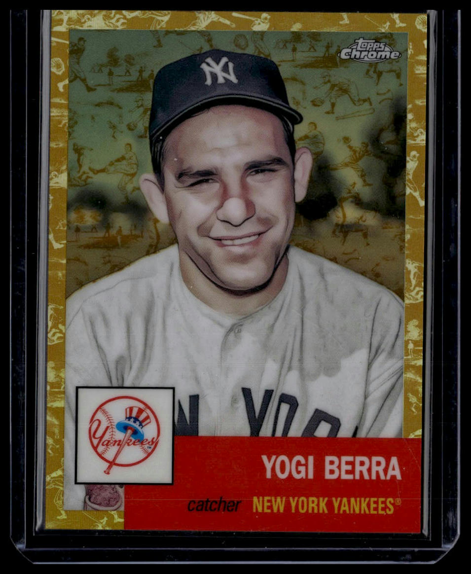 2022 Topps Chrome Platinum #8 Yogi Berra Platinum Toile Cream/Gold Refractor /50