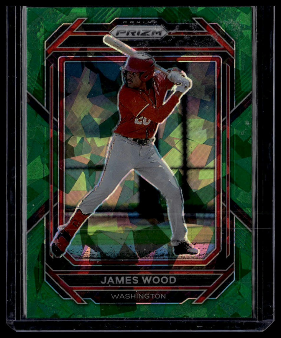 2023 Panini Prizm #47 James Wood Green Ice Prizms