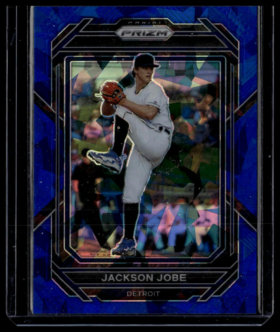 2023 Panini Prizm #76 Jackson Jobe Blue Ice Prizms
