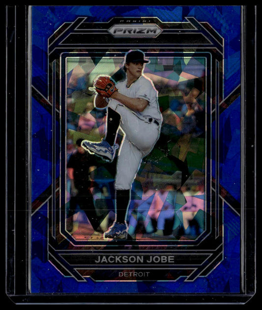 2023 Panini Prizm #76 Jackson Jobe Blue Ice Prizms