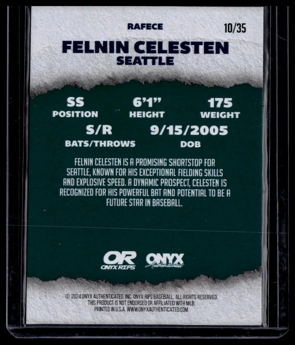 2024 Onyx Rips #RAFECE Felnin Celesten Red Autographs #/35