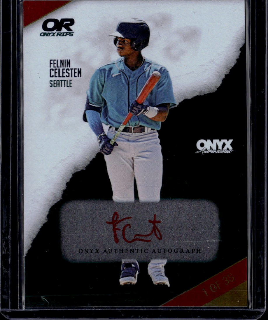 2024 Onyx Rips #RAFECE Felnin Celesten Red Autographs #/35