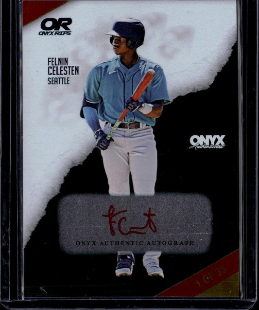 2024 Onyx Rips #RAFECE Felnin Celesten Red Autographs #/35