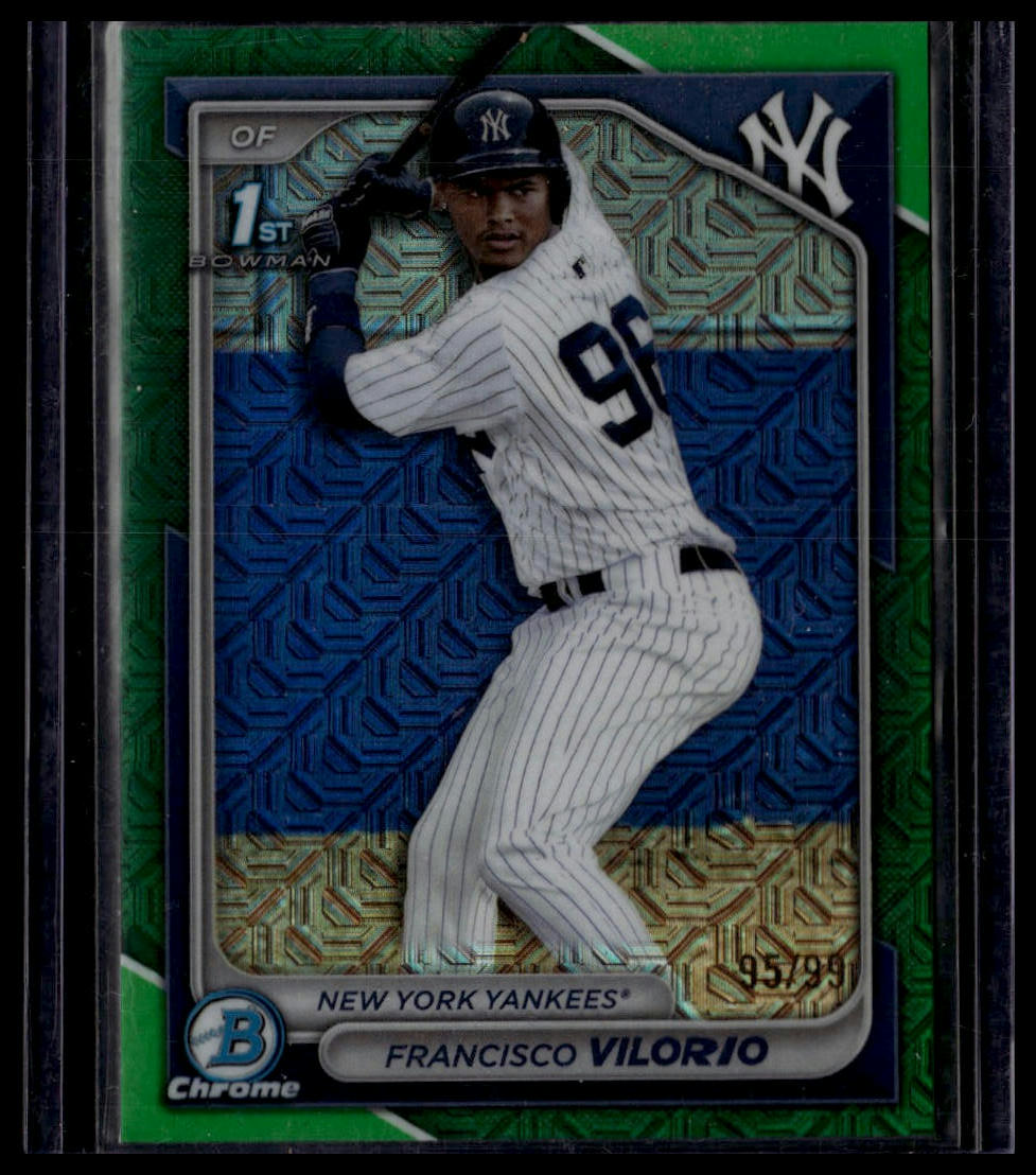 2024 Bowman Chrome #BCP-169 Francisco Vilorio Green Mojo Refractors /99