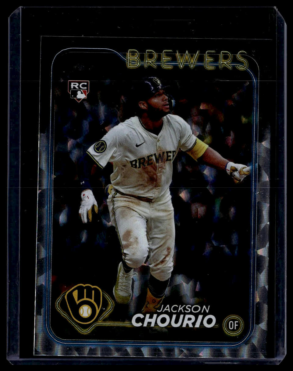 2024 Topps Update #US240 Jackson Chourio Silver Crackle Foilboard