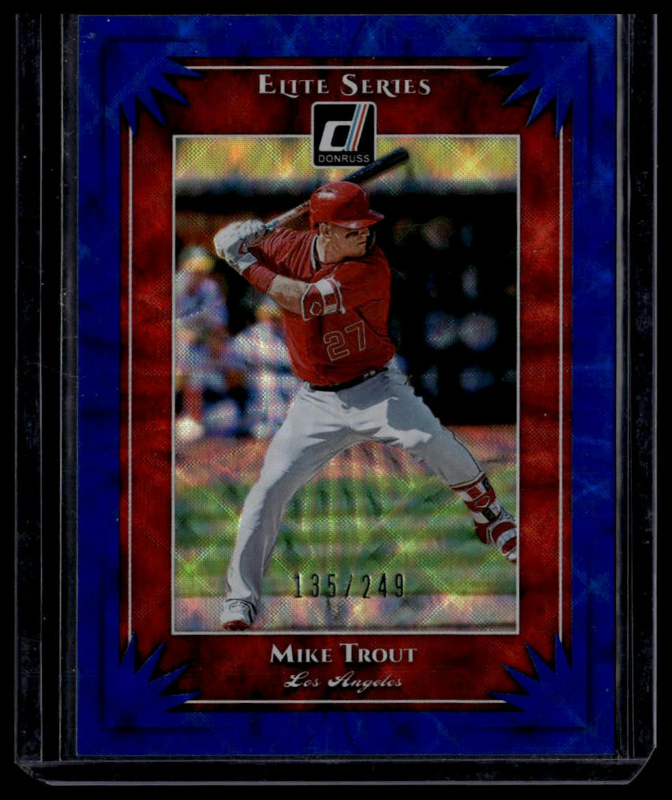 2019 Donruss #ES10 Mike Trout Elite Series Blue #/249