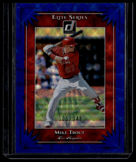 2019 Donruss #ES10 Mike Trout Elite Series Blue #/249