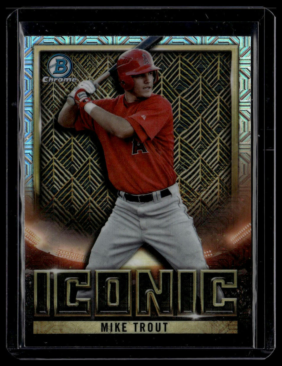 2023 Bowman Chrome #BI-1 Mike Trout Bowman Iconic Mojo Refractor