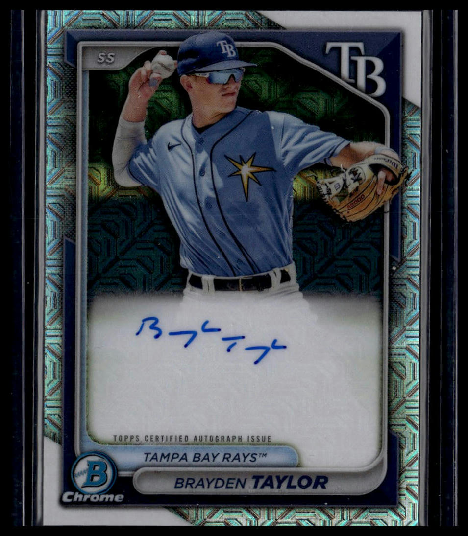 2024 Bowman #BMA-BT Brayden Taylor Chrome Prospects Autographs Mojo Refractors