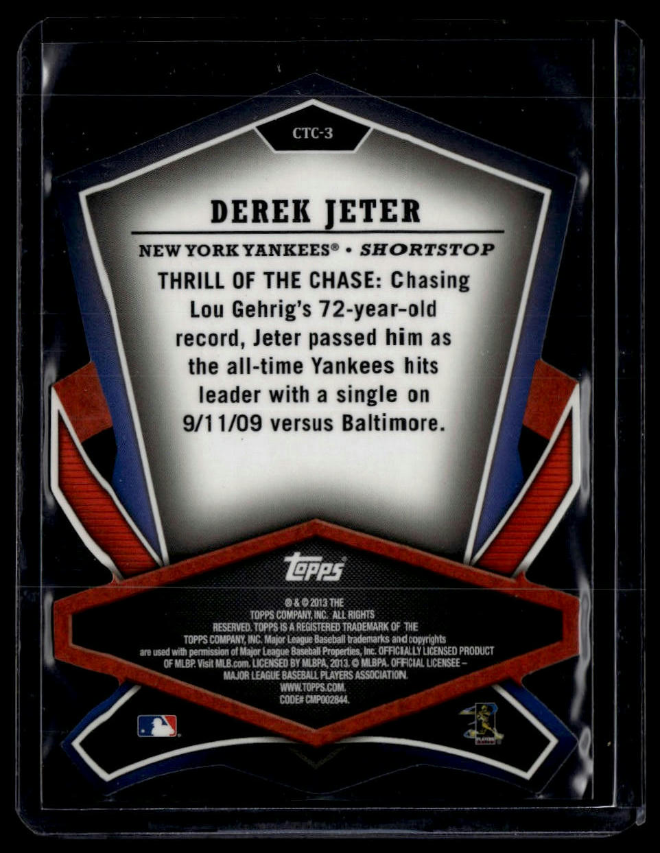 2013 Topps #CTC-3 Derek Jeter Cut to the Chase