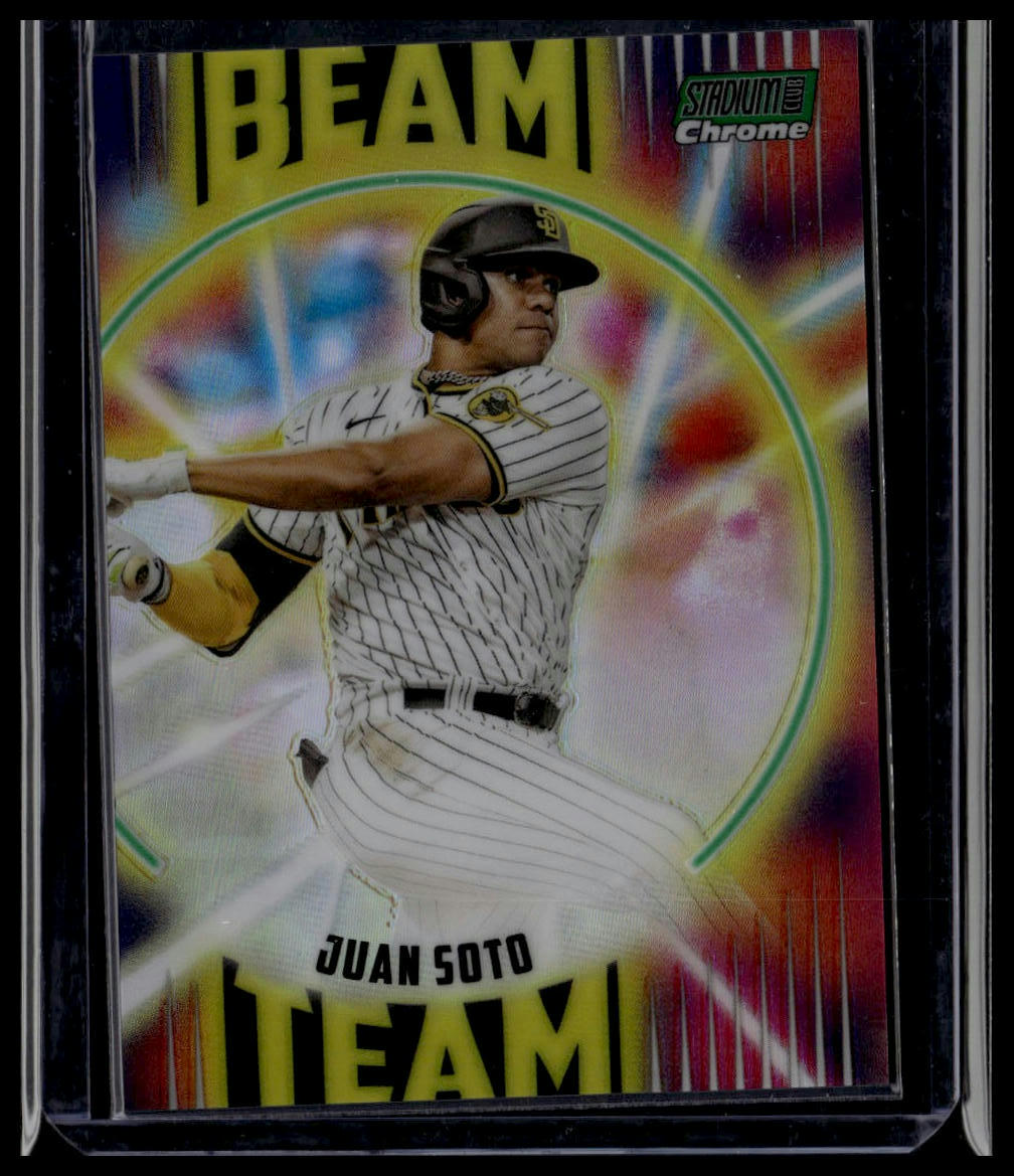 2022 Stadium Club Chrome #BT-4 Juan Soto Beam Team Green Refractor #/99