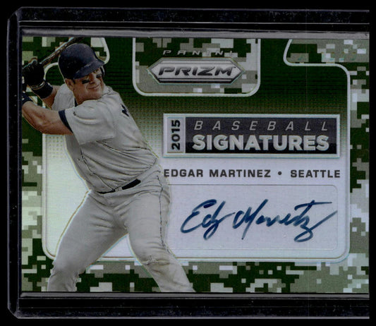 2015 Panini Prizm #3 Edgar Martinez Baseball Signatures Prizm Camo #/99