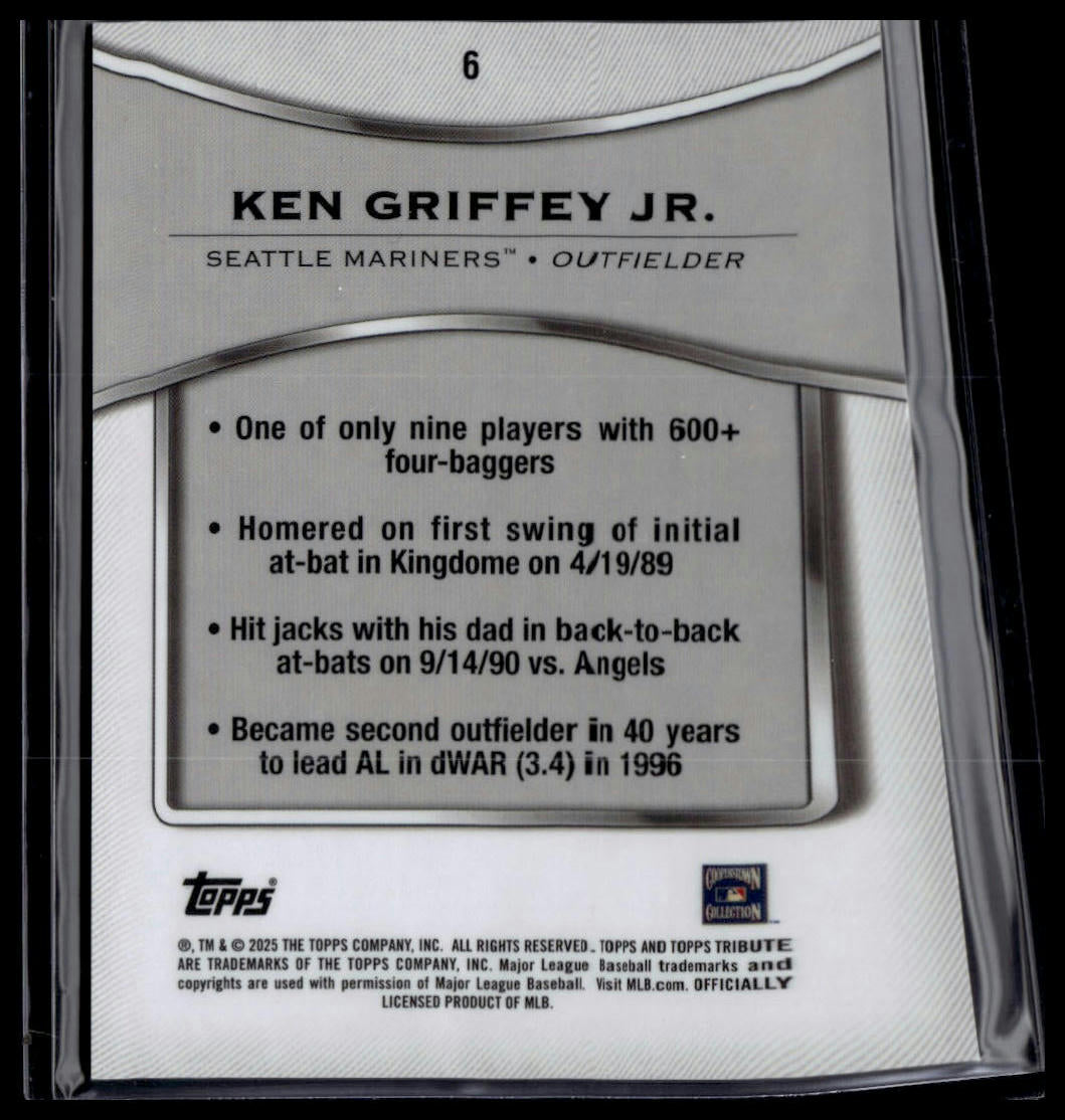 2025 Topps Tribute #6 Ken Griffey Jr. Purple #/50