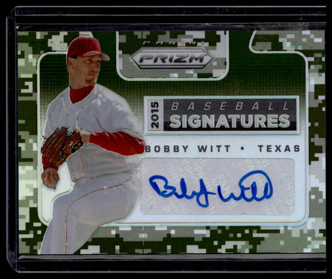 2015 Panini Prizm #11 Bobby Witt Baseball Signatures Prizm Camo #/199