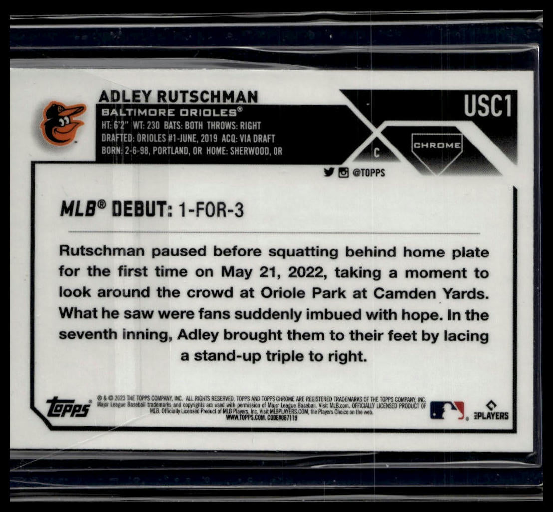 2023 Topps Chrome Update #USC1 Adley Rutschman Refractor