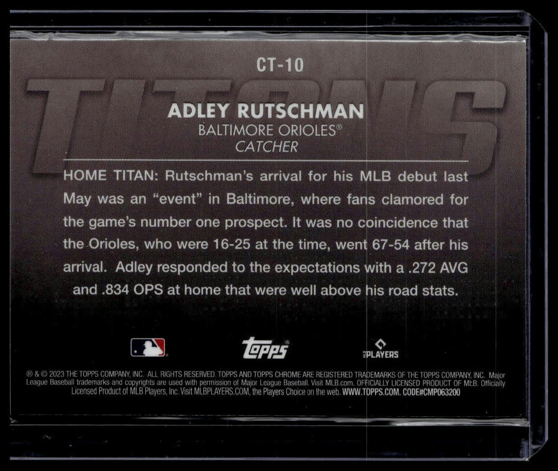 2023 Topps Chrome #CT-10 Adley Rutschman Titans