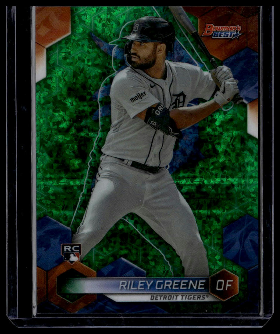 2023 Bowman's Best #30 Riley Greene Green Mini-Diamond Refractors #/99