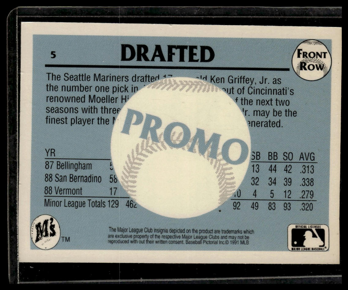 1991 Front Row Ken Griffey Jr. #5 Ken Griffey Jr. Promos