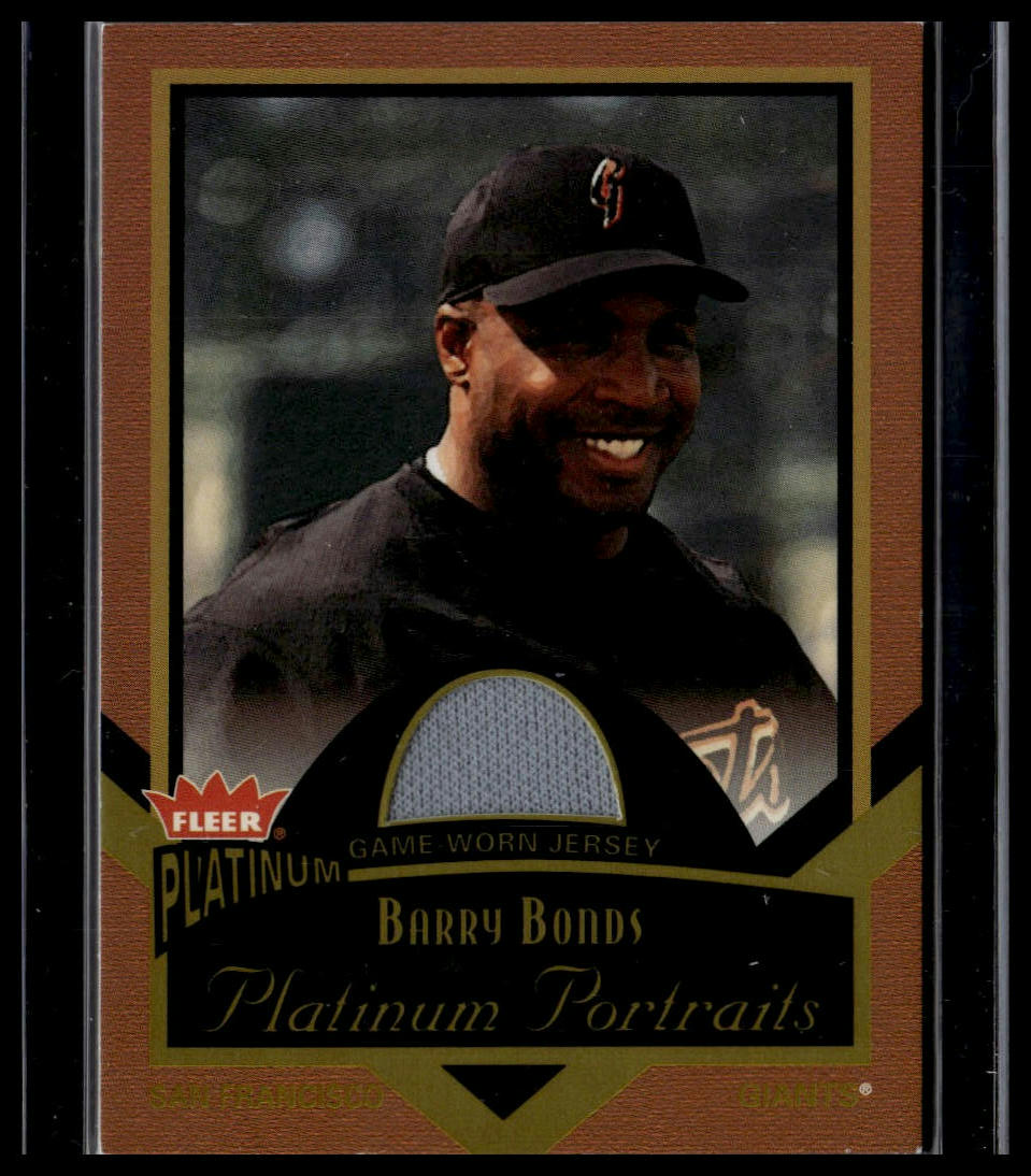 2003 Fleer Platinum #PP/BB Barry Bonds Platinum Portraits Game Jersey