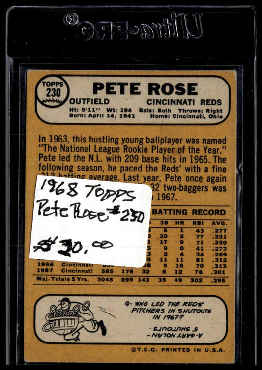 1968 Topps #230 Pete Rose