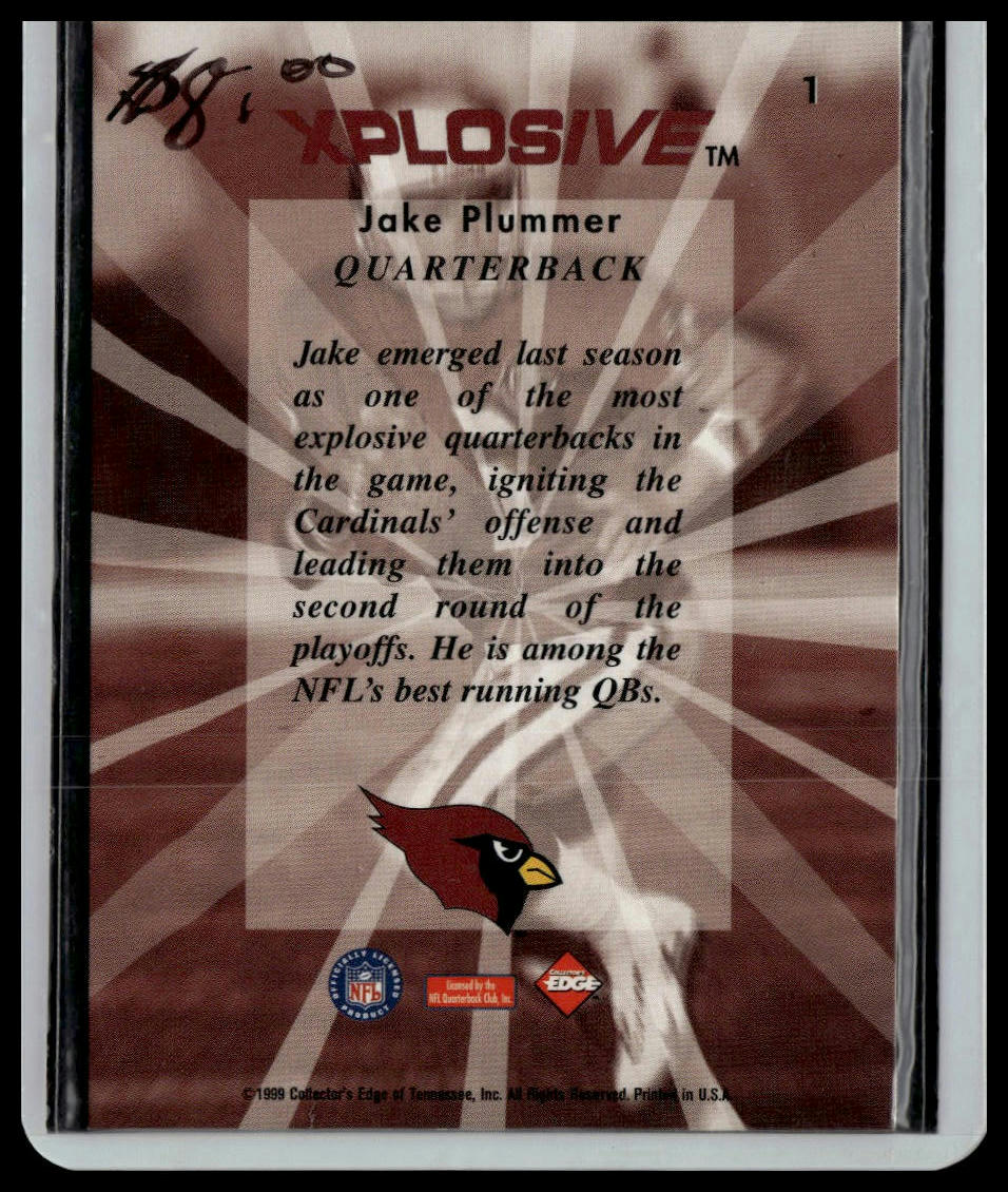 1999 Collector's Edge Fury #1 Jake Plummer Xplosive