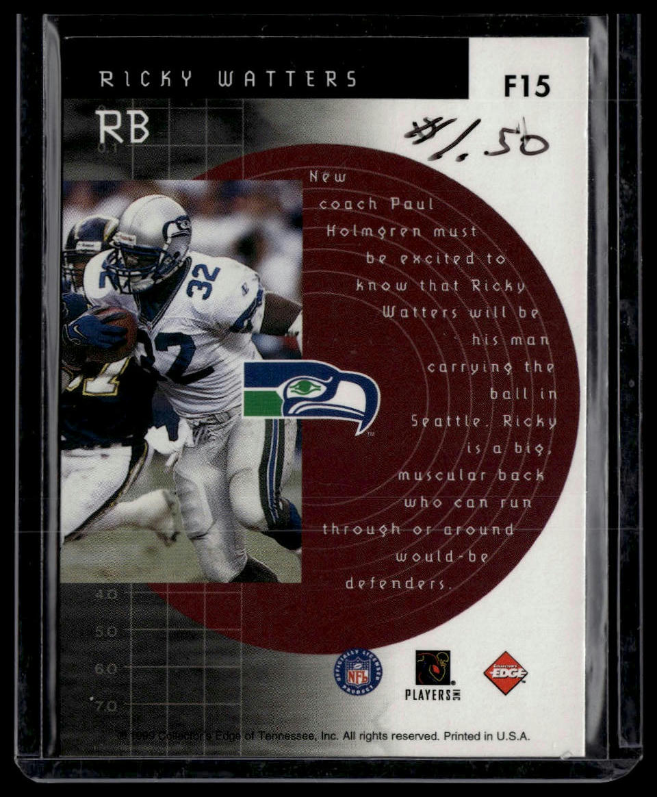 1999 Collector's Edge Fury #F15 Ricky Watters Forerunners