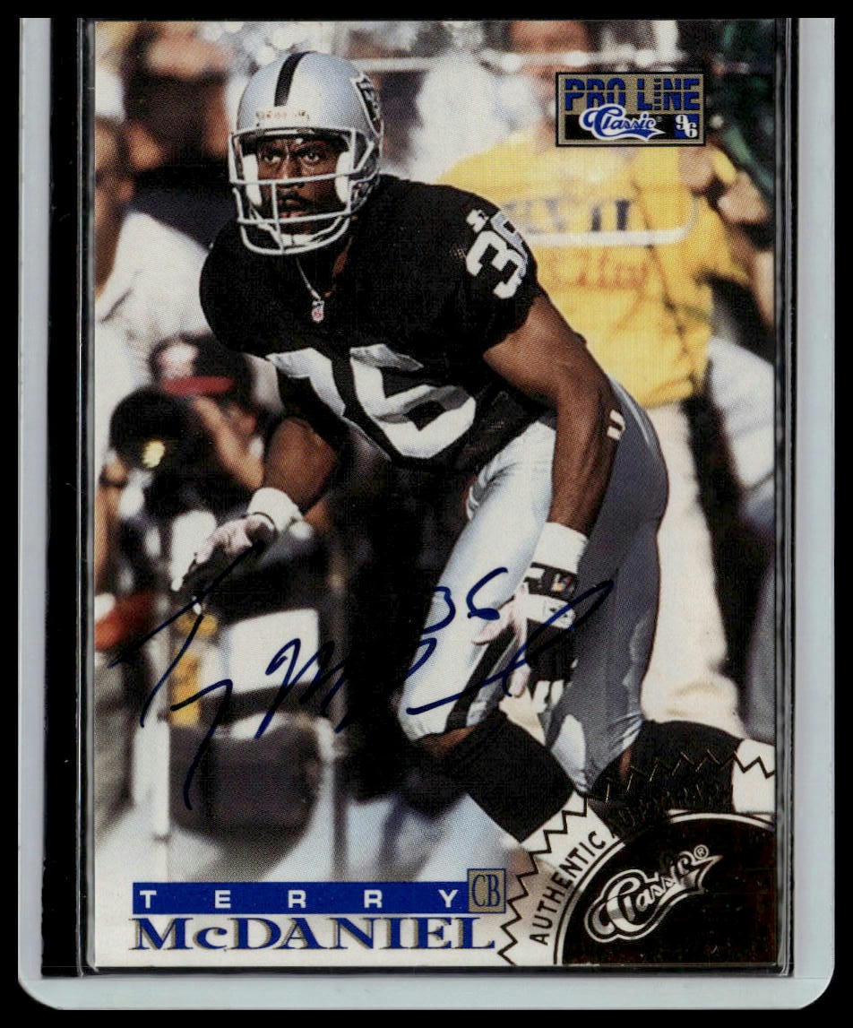 1996 Pro Line #NNO Terry McDaniel Autographs Gold #/250