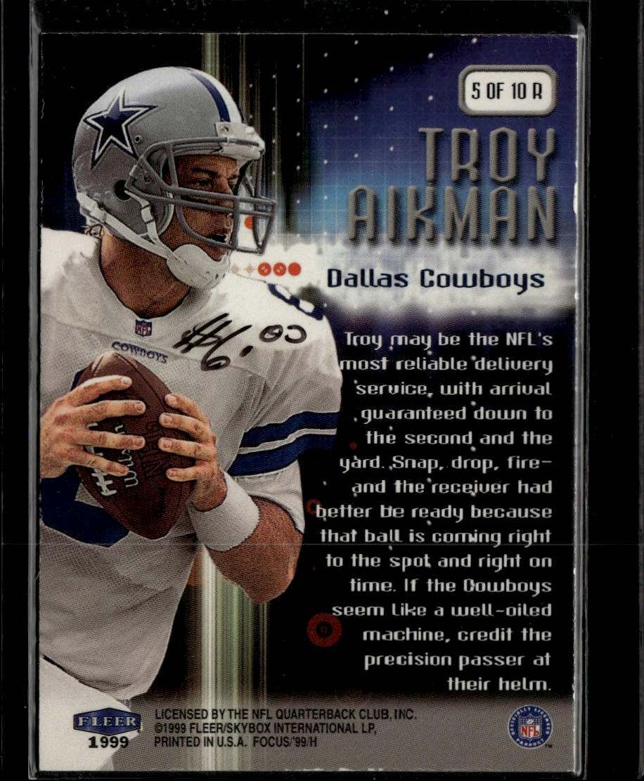 1999 Fleer Focus #5R Troy Aikman Glimmer Men