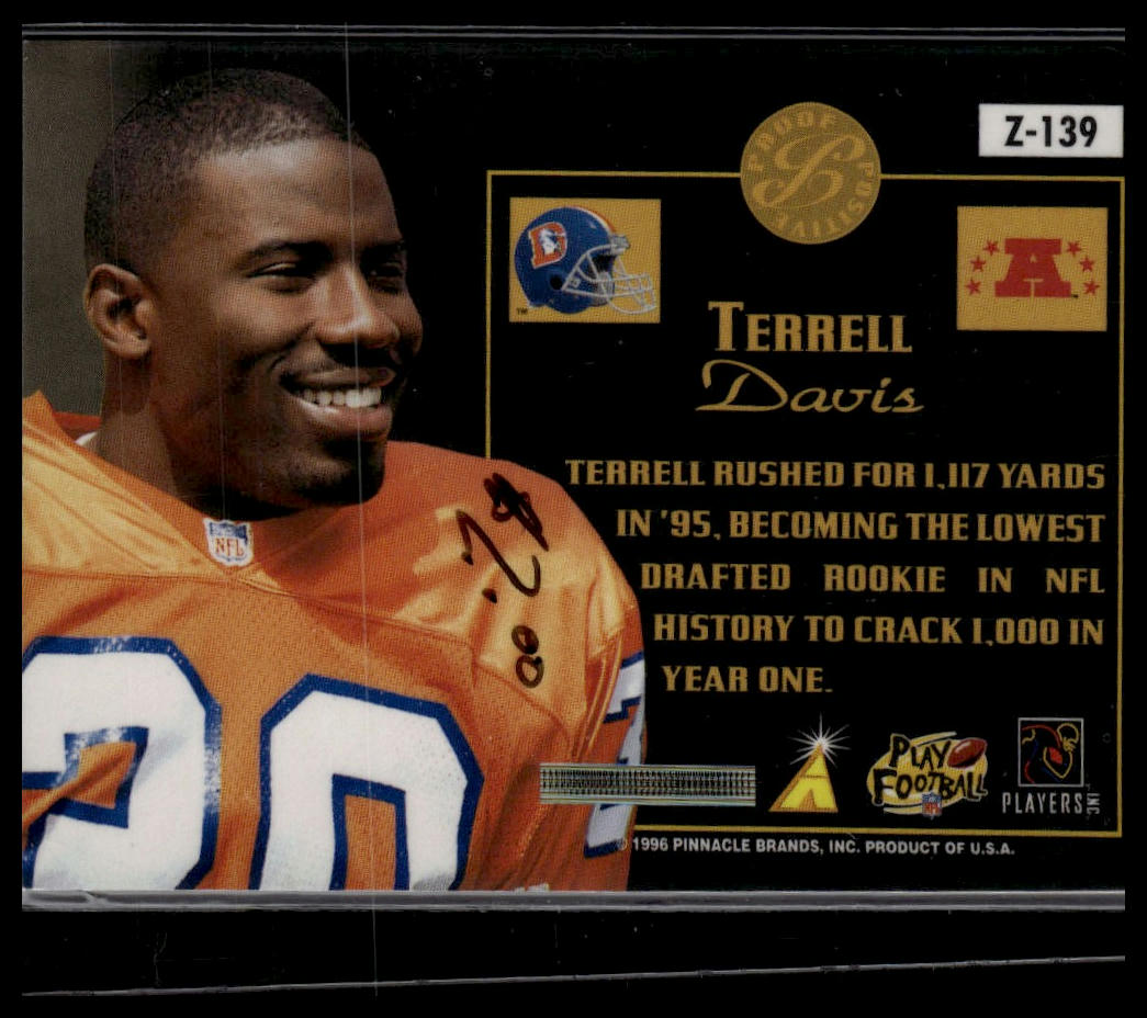 1996 Zenith #Z-139 Terrell Davis Artist's Proofs