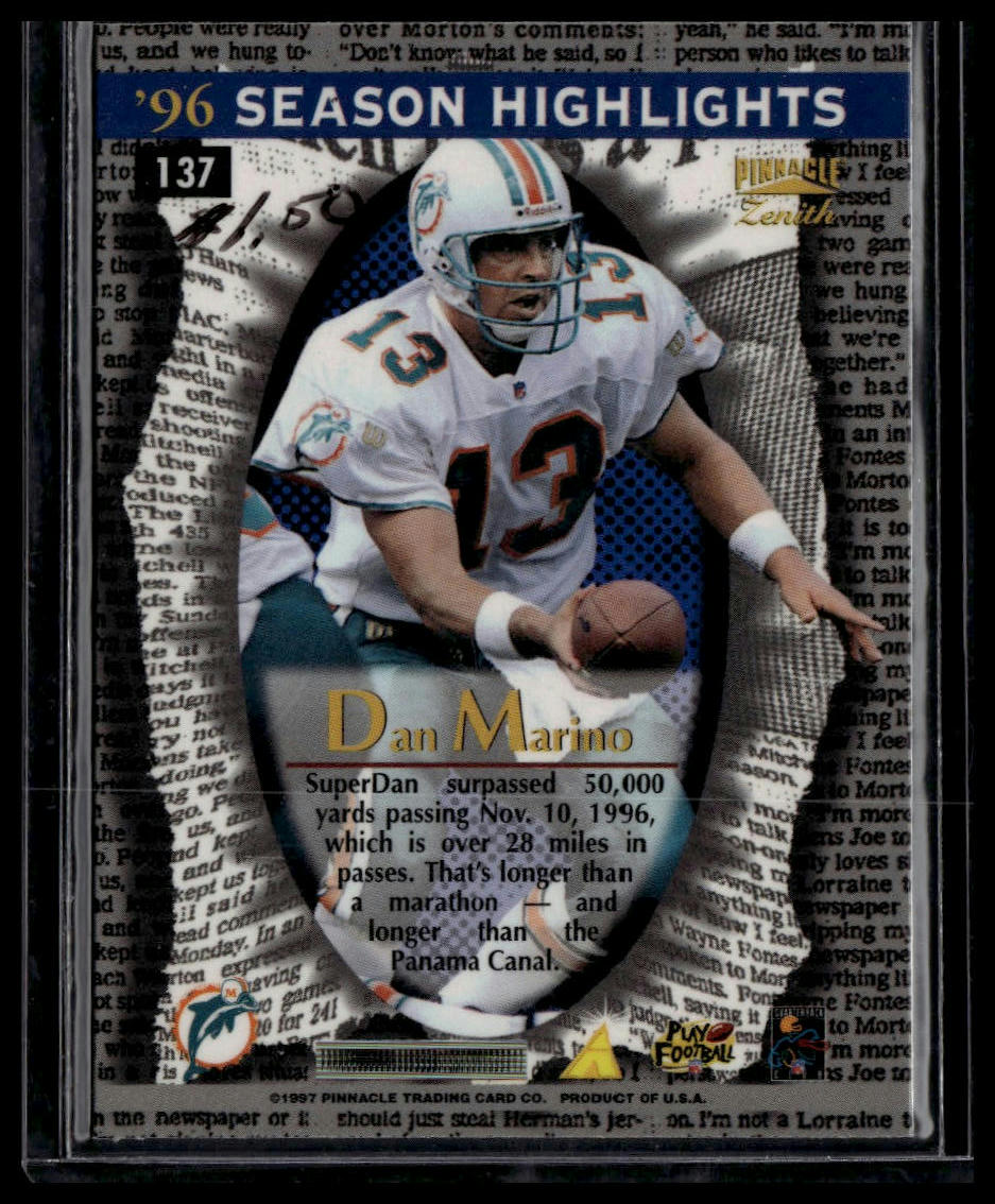 1997 Zenith #137 Dan Marino